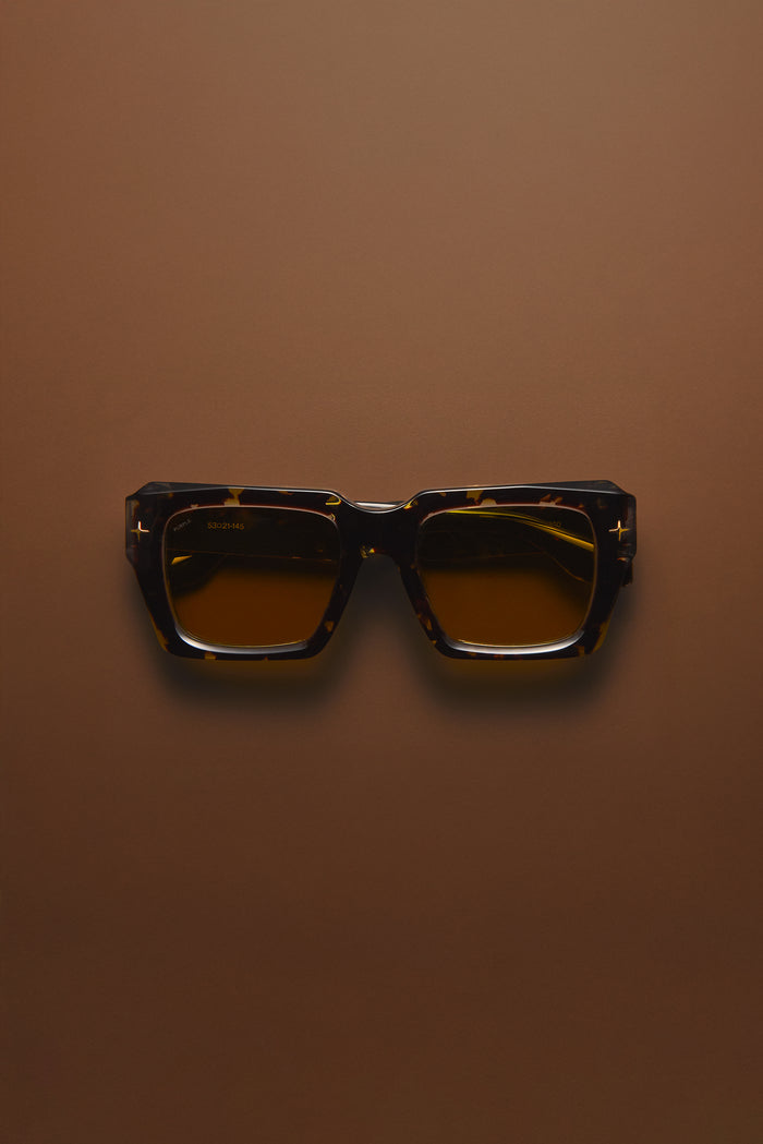 Skye oversized square sunglasses with yellow tinted TRX lenses and acetate frame.