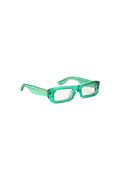V002 Mercer sunglasses with semi transparent acetate frame and light silver tinted TRX lenses