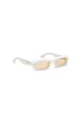 V002 Mercer rectangular sunglasses with brown tinted TRX lenses and 100% acetate frame.