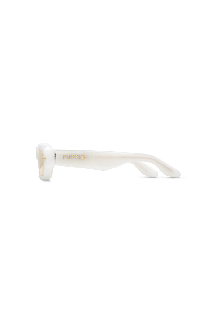 V002 Mercer sunglasses, rectangular shape, 100% acetate frame, brown tinted TRX lenses.