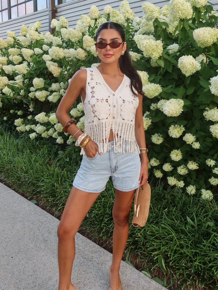 Vada Fringe Crochet Top - Stitch And Feather