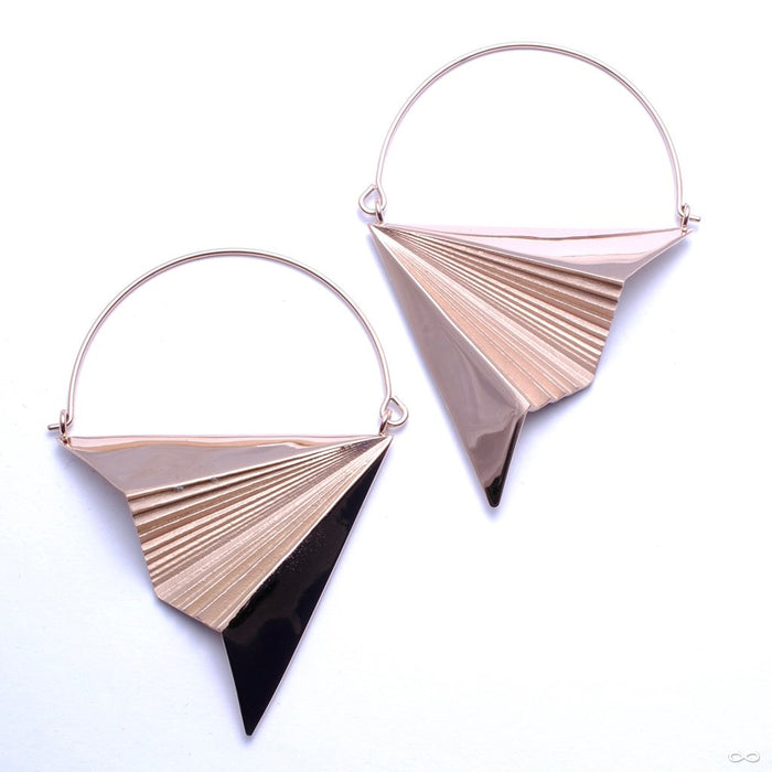 Vector Earrings from Tether Jewelry in Rose Gold