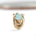 Veiled Press-fit End in Gold from Sacred Symbols with white opal