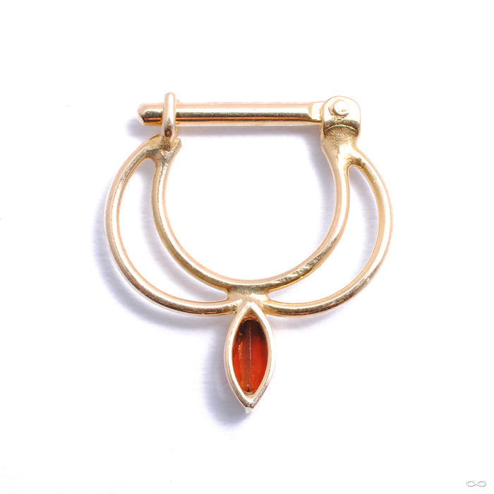 Vision Hinged Ring in Gold from Quetzalli back view