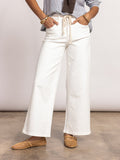 Wandering Wide Leg Jeans in White - Stitch And Feather