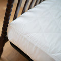 Waterproof Quilted Organic Cotton Toddler Mattress Pad (For Crib Size Mattresses)