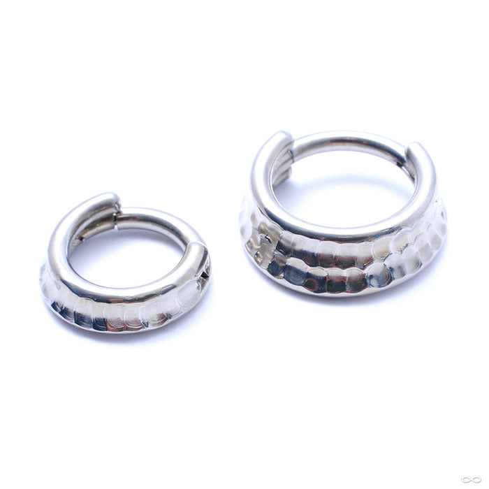 Weld-Faceted Stacked Clicker in Titanium from Zadamer Jewelry in assorted styles and sizes