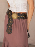Western Circle Belt in Black - Stitch And Feather