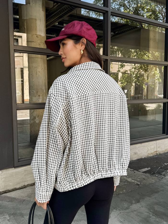 Willa Plaid Bomber Jacket - Stitch And Feather