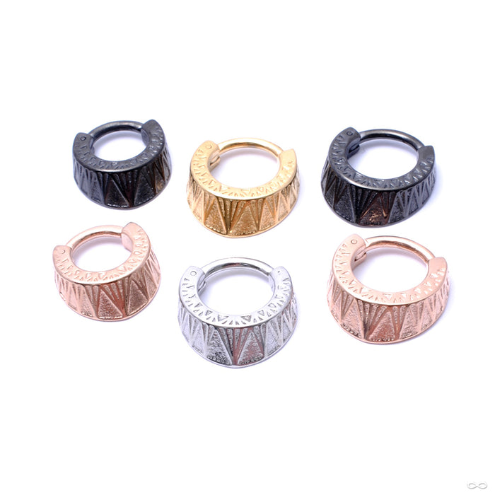 Windrose 11 Clicker from Tether Jewelry in assorted materials