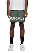 Wordmark All Around Short Swimwear with elastic waistband and flat drawcord, size options available.