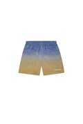 Wordmark Fade All Around Short Swimwear with elastic waistband in sunset variant.