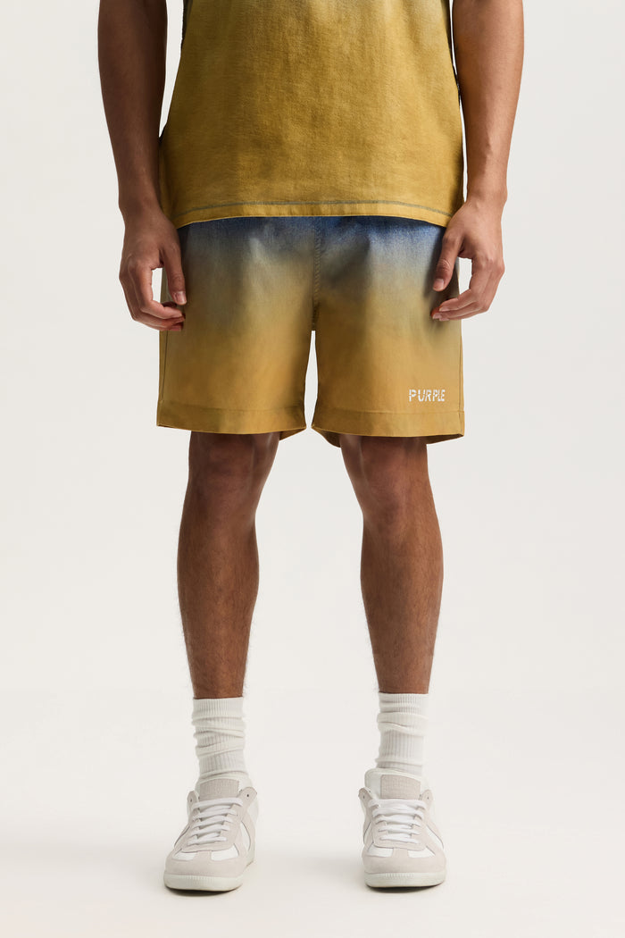 Wordmark Fade All Around Short Swimwear with elastic waistband and water repellent treatment