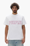 White Wordmark Tee, 100% cotton, regular fit, heavyweight jersey, tufted embroidery.