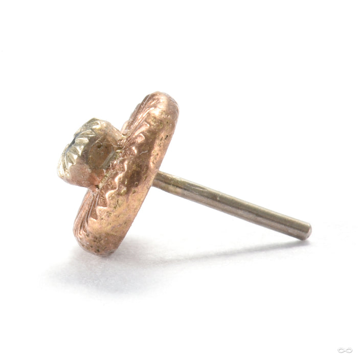 Wrapped Press-fit End in Gold from Origins Handmade with black diamond