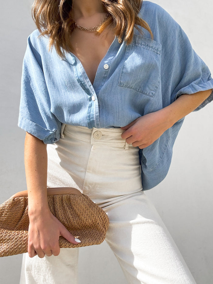 Wyatt Denim Button Up - Stitch And Feather