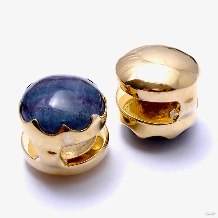Yayo Weights from Diablo Organics with Rainbow Fluorite back view