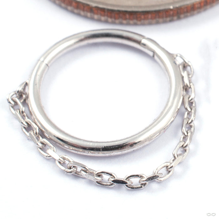 Yunona Clicker in Gold from Auris Jewellery in white gold with medium drape