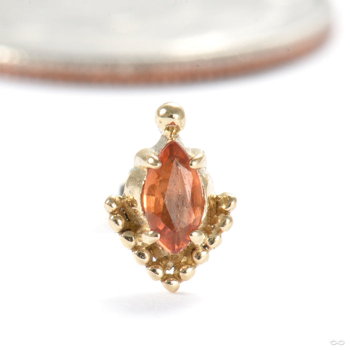 Zenith Press-fit End in Gold from Sacred Symbols with citrine