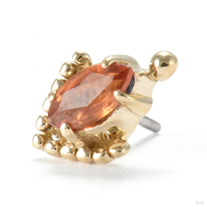 Zenith Press-fit End in Gold from Sacred Symbols with citrine