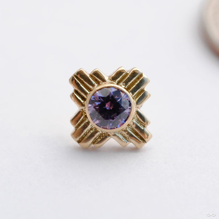 14k Yellow Gold / Amethyst / Large