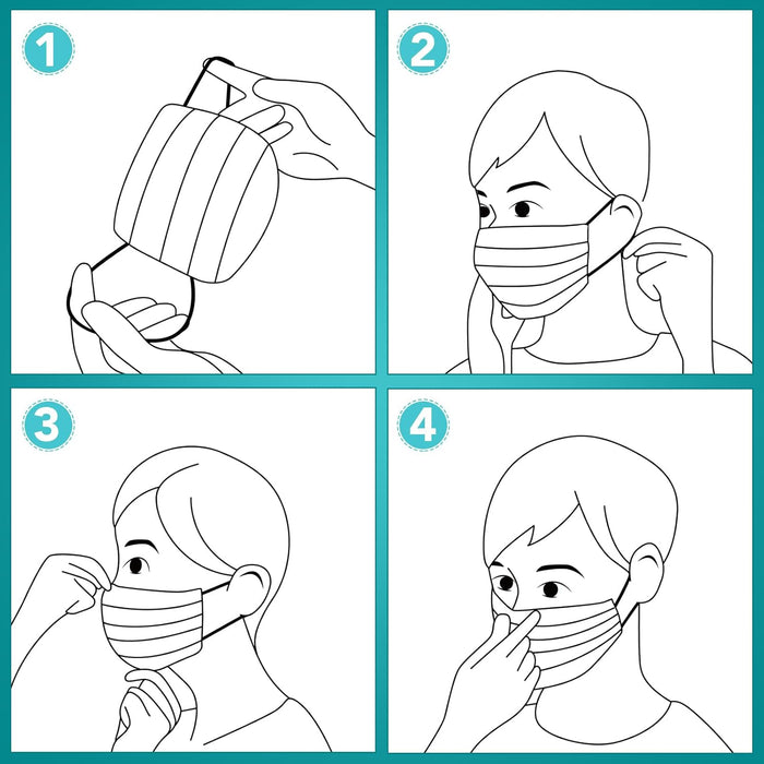 ZTANPS 100 PCS Disposable Face Masks, Black Disposable Masks, 3 Ply Protection Face Masks