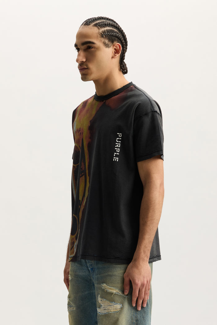 Zut Alors Tee Regular Fit 100% Cotton Textured Jersey with Heavy Acid Wash